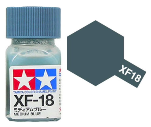 Tamiya XF18 Medium Blue (80318) Enamel Paint
