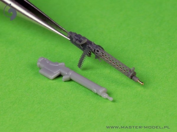 Master AM-72-170 Niemiecki km z okresu I w.św. Spandau LMG 08/15 (2 szt.) - z DŁUGĄ rączką przeładowania - wydruki 3D i mosiężne lufy 1/72