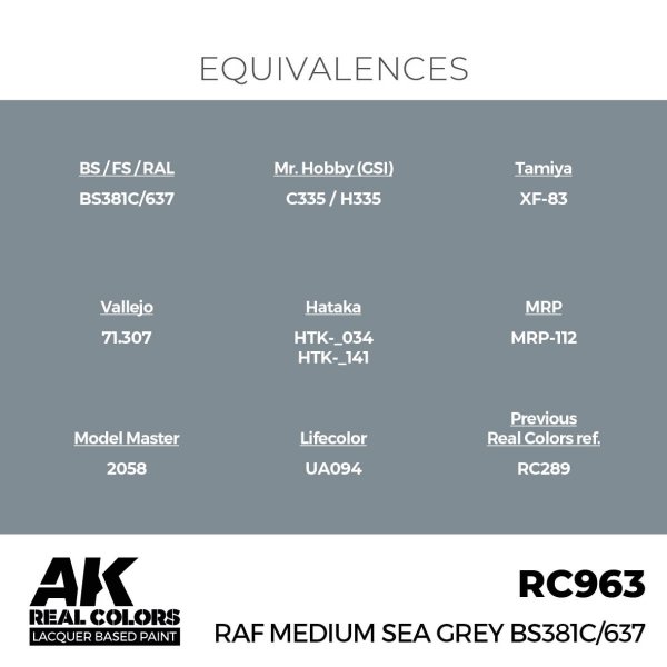 AK Interactive RC963 RAF Medium Sea Grey BS381C/637 17 ml