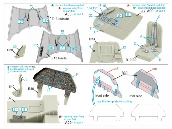 Quinta Studio QD35114 Mi-4 3D-Printed &amp; coloured Interior on decal paper (Trumpeter) 1/35
