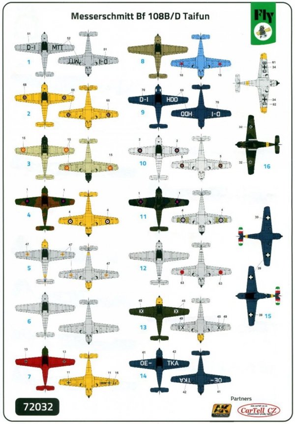 Fly 72032 Messerschmitt Bf 108B/D Taifun 1:72