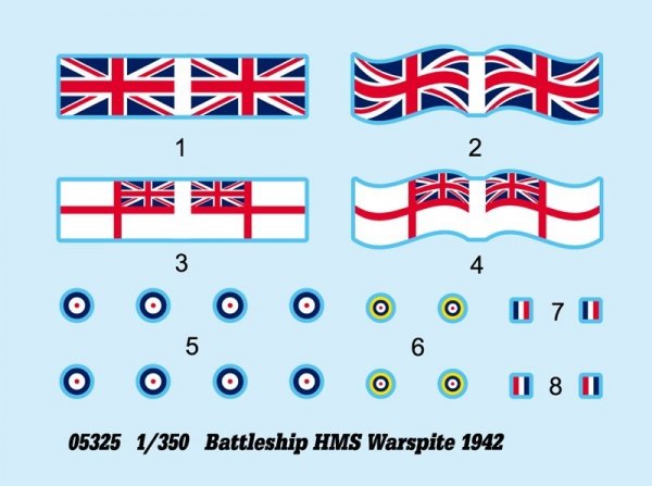 Trumpeter 05325 Battleship HMS Warspite 1942 (1:350)
