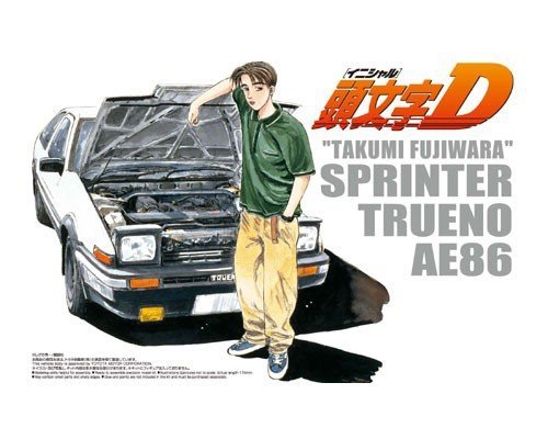 Aoshima 00320 TAKUMI FUJIWARA 86 TRUENO COMICS VOL.1 VER. (TOYOTA) 1:24