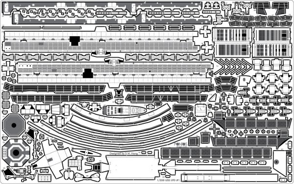 Pontos 35016F1 USS San Antonio Class LPD Detail Up Set (1:350)