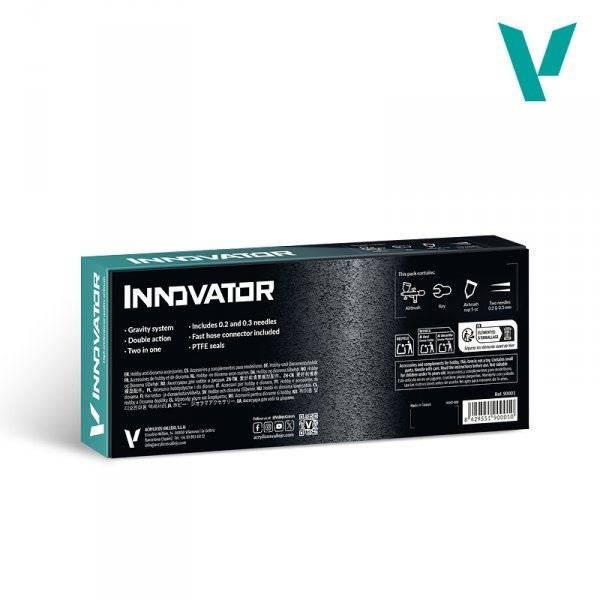 Vallejo 90001 Innovator - Aerograf Gravity System 2 in 1 - 0.2 / 0.3