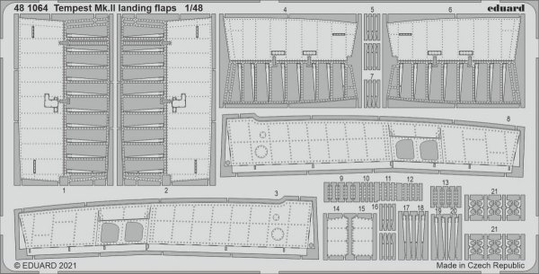 Eduard 481064 Tempest Mk.II landing flaps EDUARD/SPECIAL HOBBY 1/48
