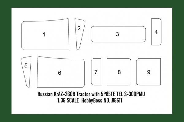 Hobby Boss 85511 Russian KrAZ-260B Tractor with 5P85TE TEL S-300PMU 1/35