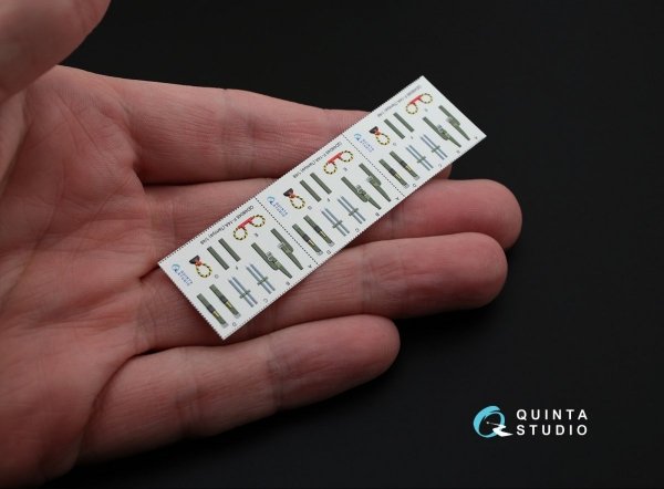 Quinta Studio QD48048 F-14A 3D-Printed &amp; coloured Interior on decal paper (for Tamiya kit) 1/48