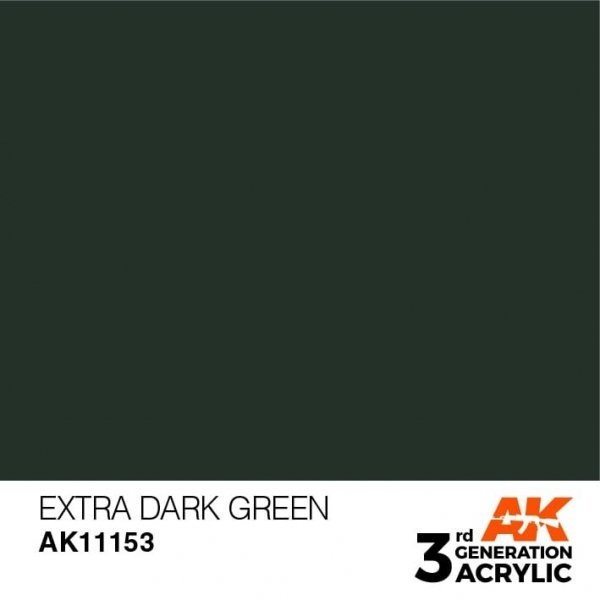 AK Interactive AK11153 EXTRA DARK GREEN – STANDARD 17ml