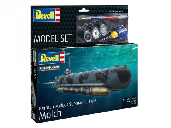 Revell 65187 Model Set German Midget Submarine Molch 1/72