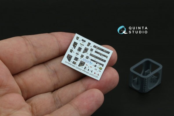 Quinta Studio QD+72247 Mirage 2000D 3D-Printed &amp; coloured Interior on decal paper (Modelsvit) (with 3D-printed resin part) 1/72