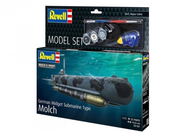 Revell 65187 Model Set German Midget Submarine Molch 1/72