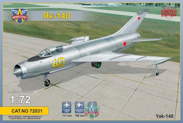 Modelsvit 72031 Yak-140 Prototype 1/72