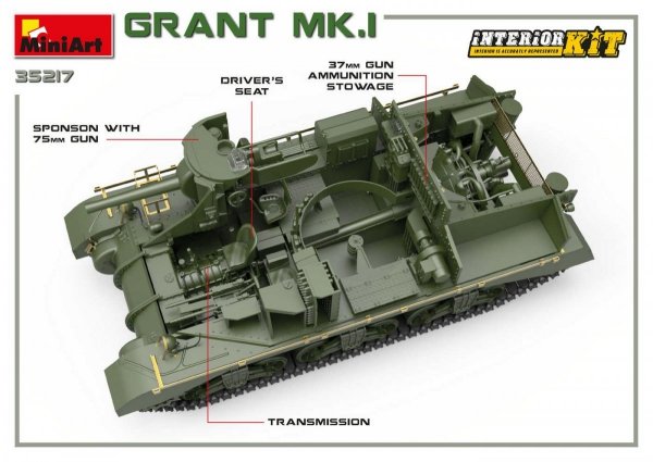 MiniArt 35217 Grant Mk.I w/interior 1/35