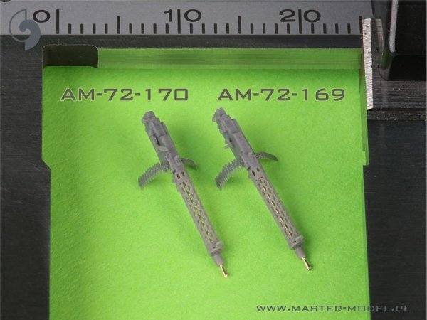 Master AM-72-170 Niemiecki km z okresu I w.św. Spandau LMG 08/15 (2 szt.) - z DŁUGĄ rączką przeładowania - wydruki 3D i mosiężne lufy 1/72