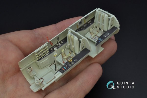 Quinta Studio QD32074 Me 262B1a/U-1 3D-Printed &amp; coloured Interior on decal paper (Revell) 1/32