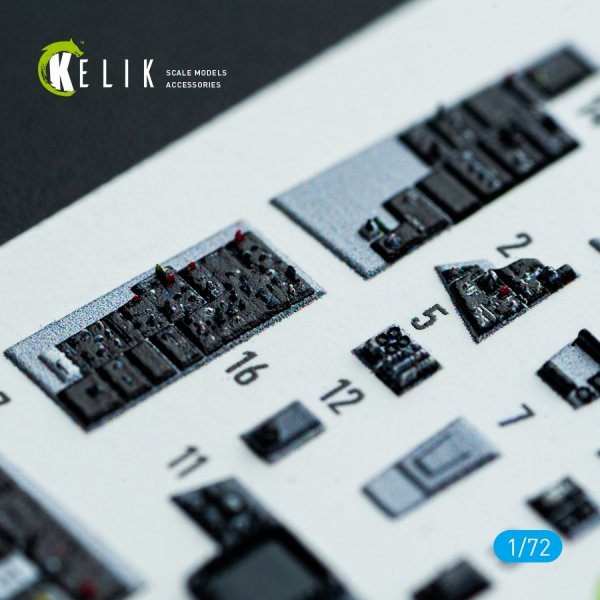 Kelik K72221 F-14D Super Tomcat - interior 3D decals for Academy kit (1/72)