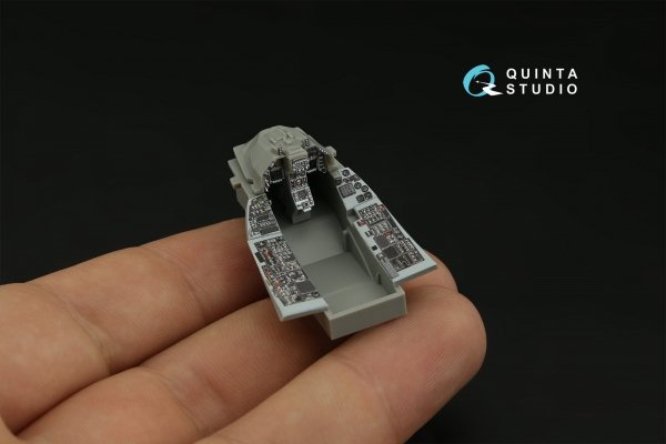 Quinta Studio QDS-48400 F-16C block 25 3D-Printed coloured Interior on decal paper (Kinetic 2022 tool) (Small version) 1/48