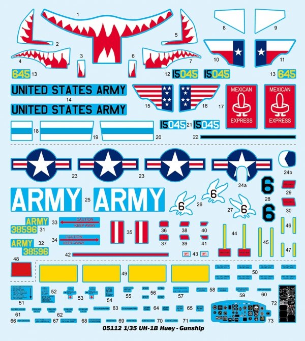 Trumpeter 05112 UH-1B Huey - Gunship 1/35
