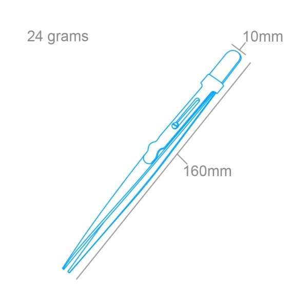 Modelcraft PTW1093-FR Fine Serrated Locking Stainless Steel Tweezers