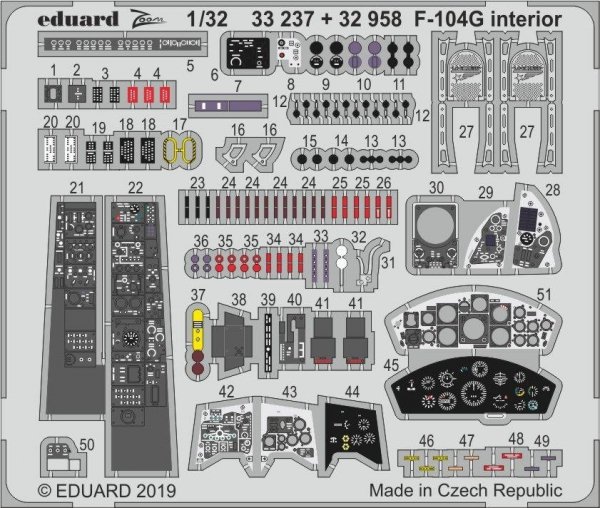 Eduard 33237 F-104G interior 1/32 ITALERI