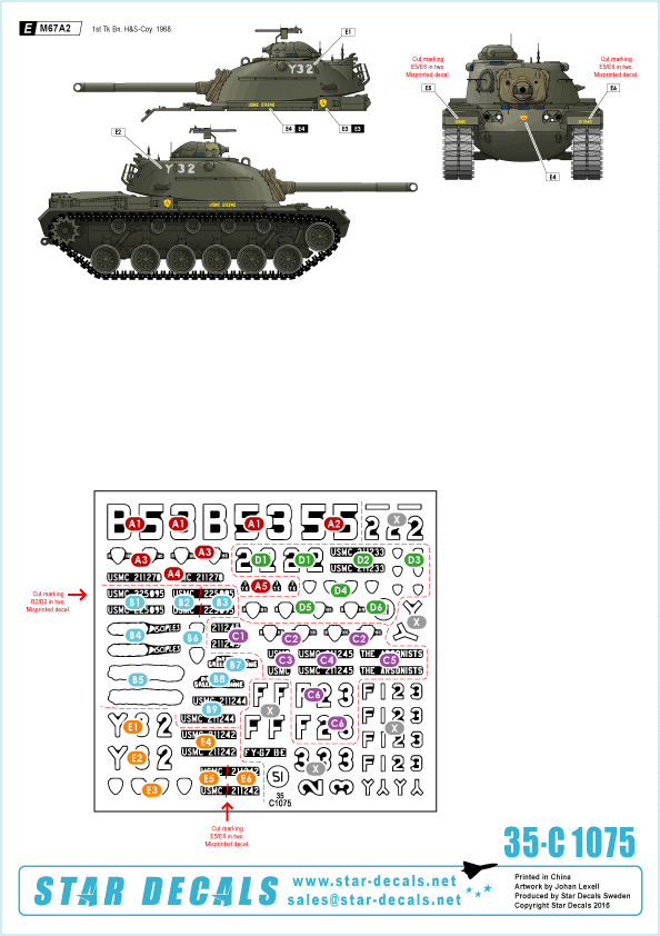 Star Decals 35-C1075 M67 Zippo 1/35