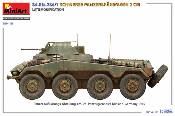 MiniArt 35413 Sd.Kfz.234/1 Schwerer Panzerspähwagen (2 cm). Late Mod 1/35
