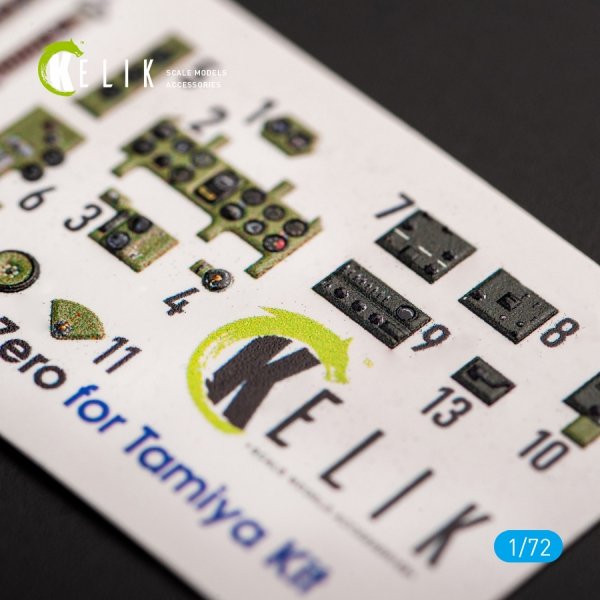KELIK K72046 A6M2B ZERO - INTERIOR 3D DECALS FOR TAMIYA KIT 1/72