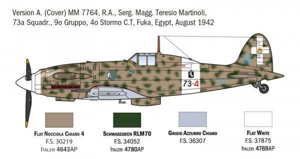 Italeri 1481 Macchi MC.202 Flogore &quot;Aces&quot; - 5 Regia Aeronautica Aces Versions 1/72