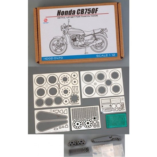 Hobby Design HD02-0470 Honda CB750F Detail-up Set for Tamiya 1/12