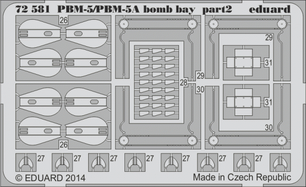 Eduard 72581 PBM-5/ PBM-5A bomb bay 1/72 MINICRAFT