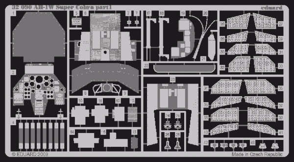 Eduard 32090 AH-1W interior 1/35 ACADEMY, MRC, ITALERI