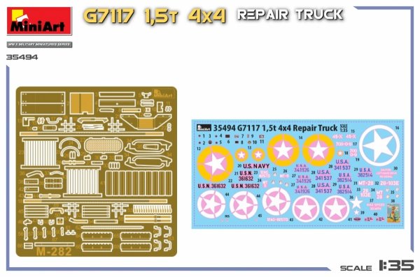 MiniArt 35494 G7117 1,5T 4x4 Repair Truck 1/35