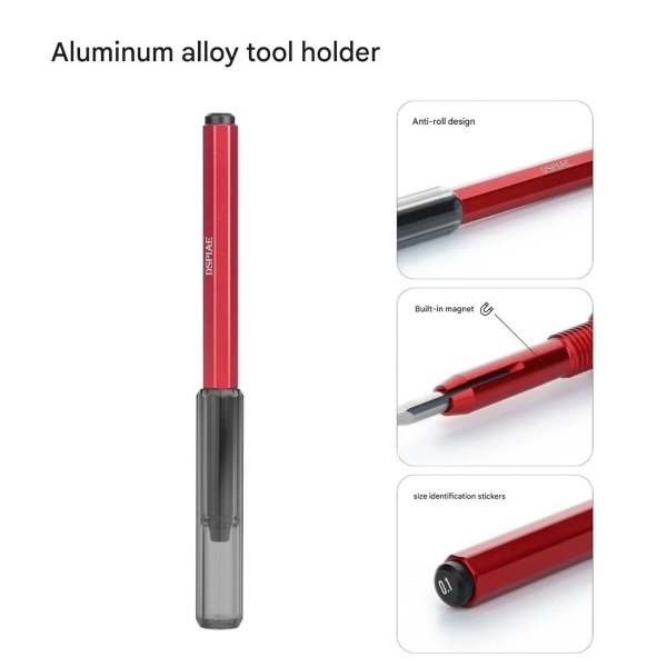 DSPIAE AT-EH01PRO Universal Blade Shank Tool Holder - D 3,175 mm (Red)