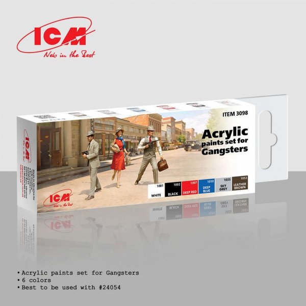 ICM 3098 Acrylic paints set for Gangsters 6x12ml