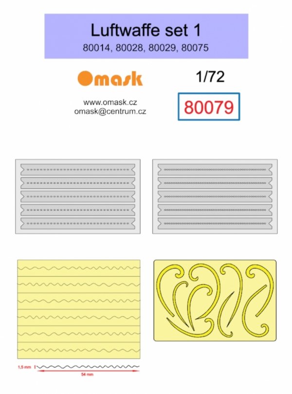 Omask 80080 Concentric circles 2-30 mm (yellow masking tape)