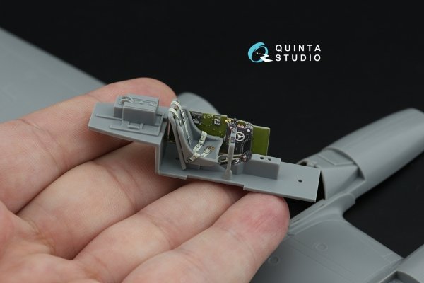 Quinta Studio QD48640 P-38F Lightning 3D-Printed &amp; coloured Interior on decal paper ( Hasegawa ) 1/48