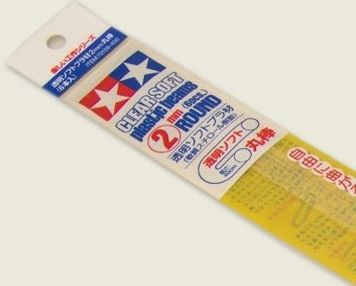 Tamiya 70158 Clear Soft Plastic Beams 2 mm 6 pcs