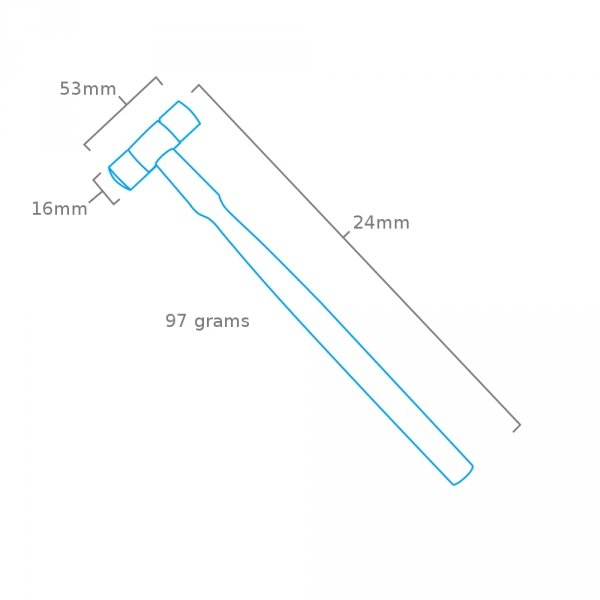Modelcraft PHA5180 Brass Jewellers Hammer (3oz/84g)