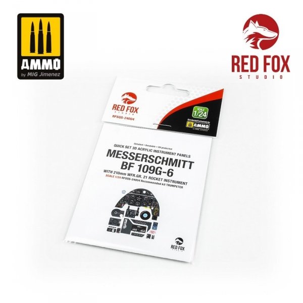 Red Fox Studio QS-24004 Messerschmitt Bf 109G-6 with WFR.GR.21 Rocket Panel for Trumpeter kit 1/24