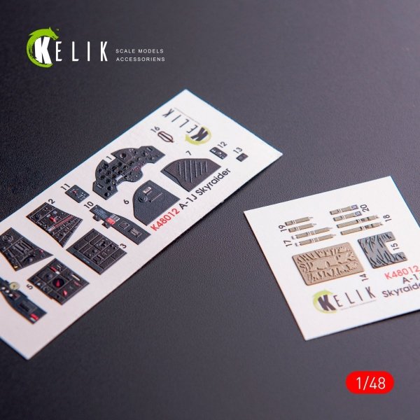 KELIK K48012 A-1J SKYRAIDER INTERIOR 3D DECALS FOR TAMIYA KIT 1/48