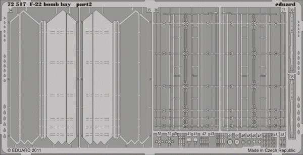Eduard 72517 F-22 bomb bay 1/72 FUJIMI