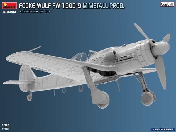 MiniArt 48040 FOCKE-WULF FW 190D-9. MIMETALL PROD. JAGDGESCHWADER 301. BASIC KIT 1/48