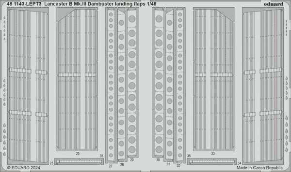 Eduard 481134 Lancaster B Mk. III Dambuster landing flaps HONG KONG MODELS 1/48
