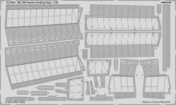 Eduard 325001 Macchi MC.200 Saetta - Landing Flaps (for Italeri Kits) 1/32