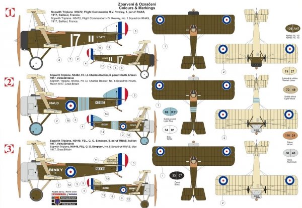 Kovozavody Prostejov KPM0183 Sopwith Triplane Aces  1/72