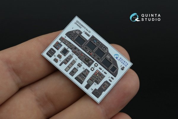 Quinta Studio QD48470 Ka-52 3D-Printed coloured Interior on decal paper (Zvezda) 1/48