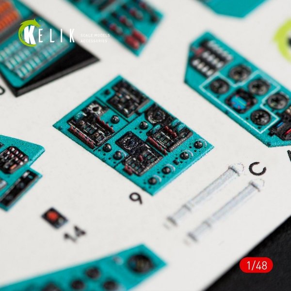KELIK K48024 MI-24P INTERIOR 3D DECALS FOR ZVEZDA KIT 1/48