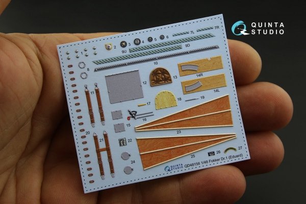 Quinta Studio QD48158 Fokker Dr.1 3D-Printed &amp; coloured Interior on decal paper (for Eduard kit) 1/48