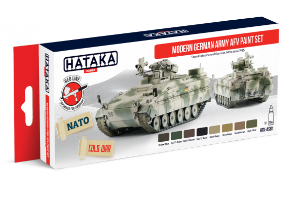 Hataka HTK-AS81 Modern German Army AFV paint set (8x17ml)